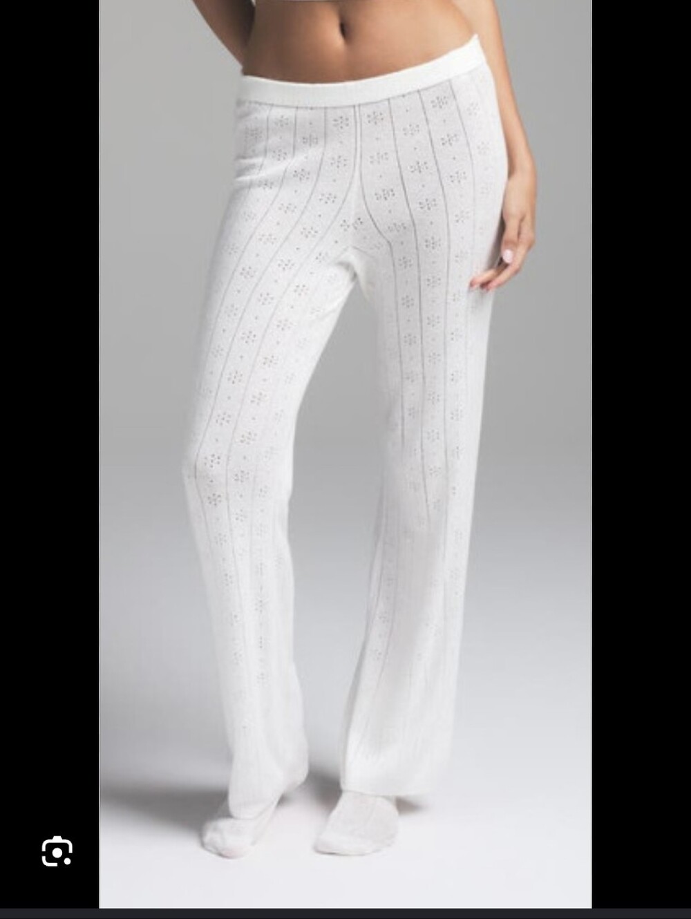 Skims Sweater Pointelle Straight Leg Pant S